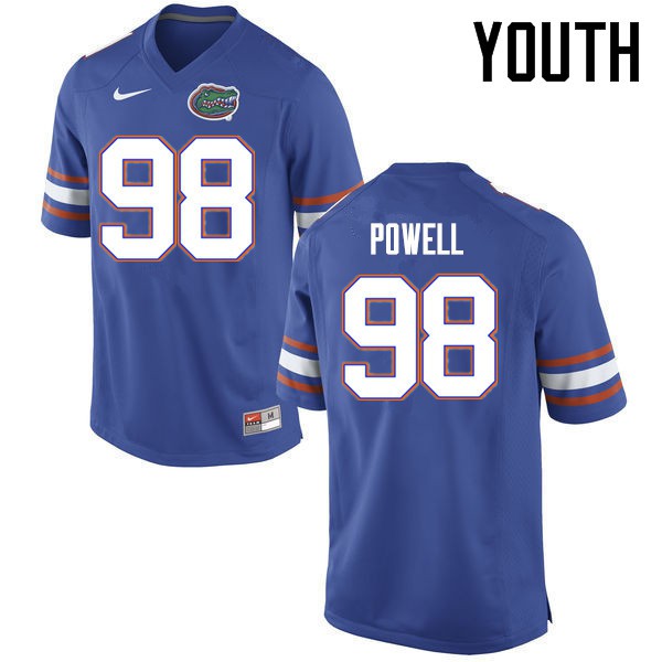 Florida Gators Youth #98 Jorge Powell College Football Jersey Blue